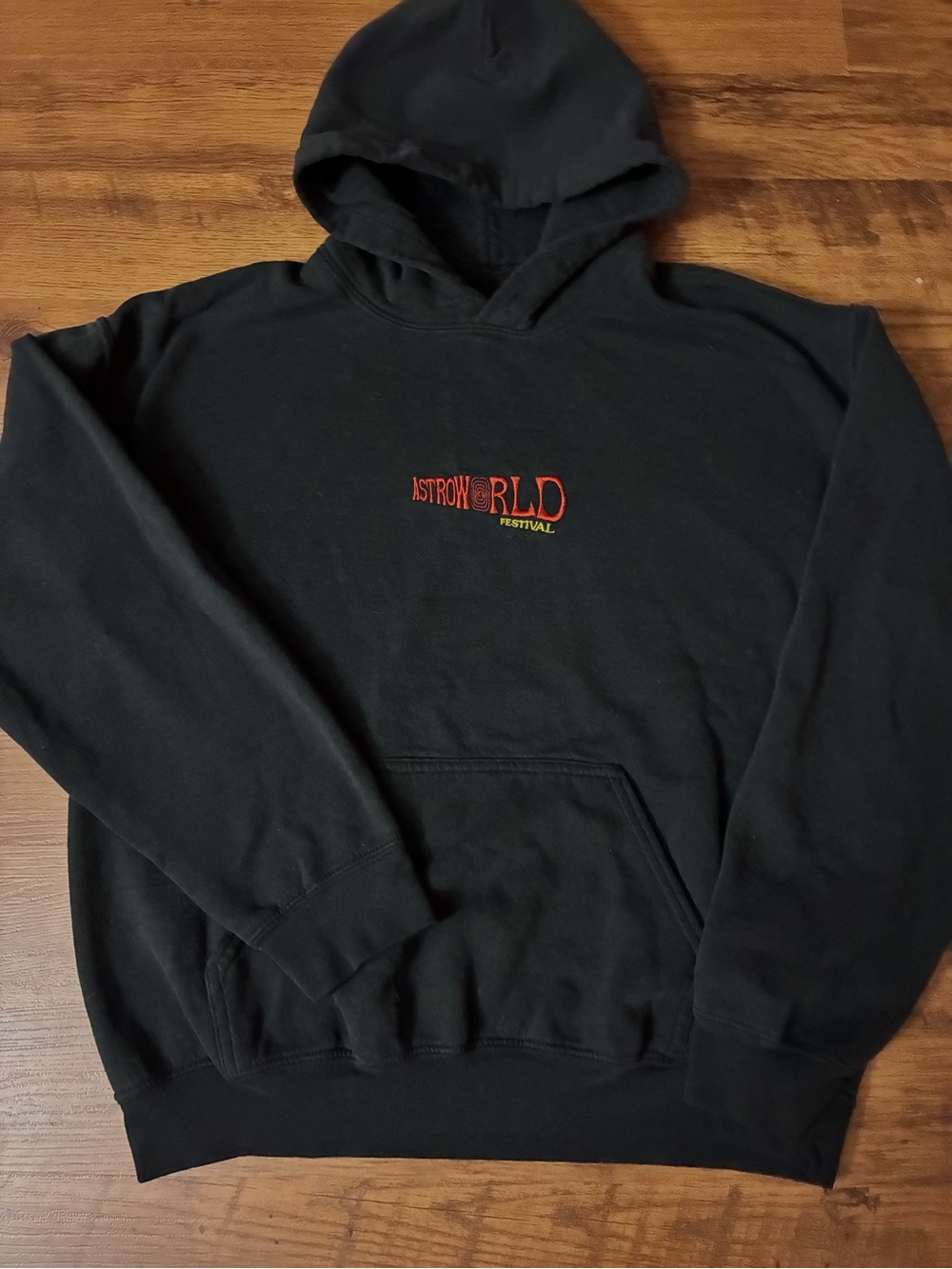 Travis Scott Black Hoodie with Red Astroworld Logo